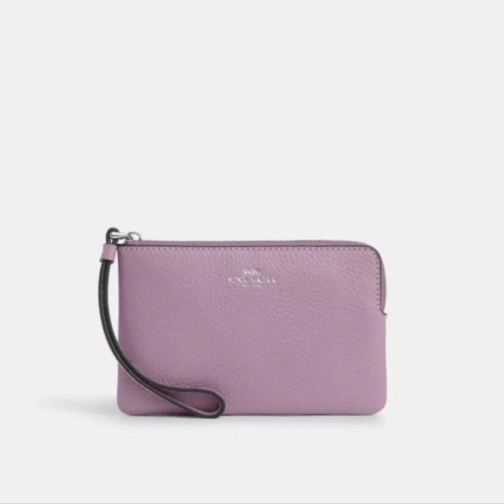 Coach Corner Zip Wristlet - Picture 1 of 4